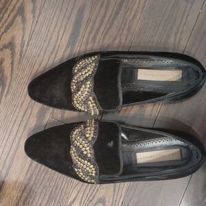 Stella McCartney velvet smoking loafers